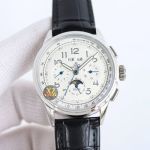 GF Factory Breitling 42MM Calfs Leather Watch Strap B25 Movement Black Bracelet White Watch